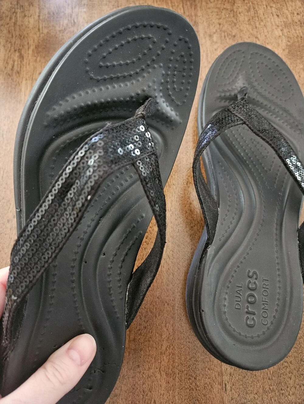Crocs Sequins Flip Flop Sandals